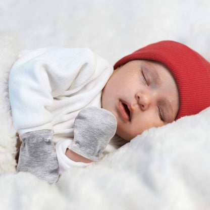 BQUBO Baby Fäustlinge Kratzschutz Handschuhe aus Baumwolle mit elastischem Bündchen Hypoallergen für Neugeborene und Babys von 0-6 Monaten Jungen und Mädchen