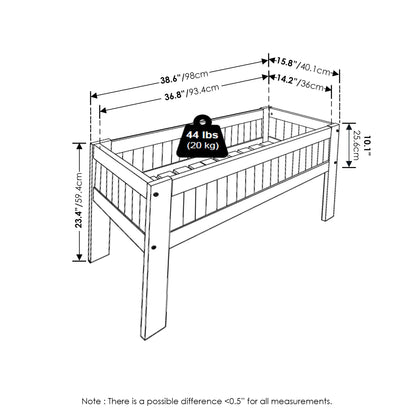 Furinno FG17478 Tioman Outdoor Patio Furniture Hardwood Potting Bench, Natural