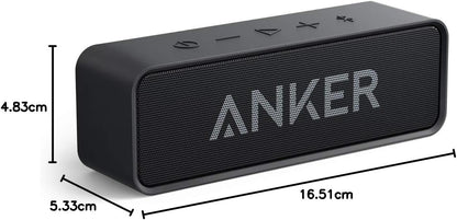 Upgraded, Anker Soundcore Bluetooth Speaker with IPX5 Waterproof, Stereo Sound, 24H Playtime, Portable Wireless Speaker for iPhone, Samsung and More