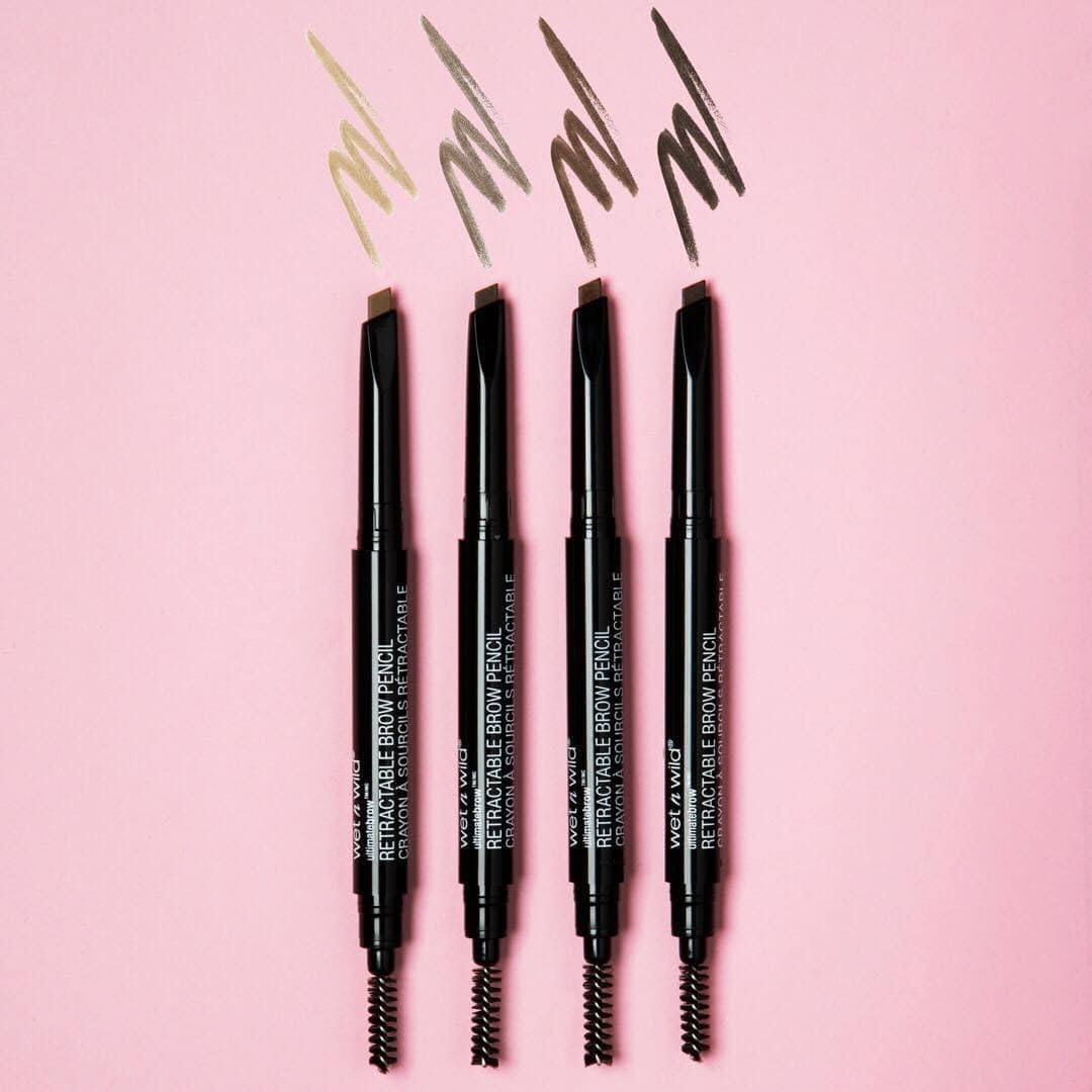 wet n wild Ultimate Eyebrow Retractable Definer Pencil, doppelseitig, feine Spitze, formt, definiert, füllt Augenbrauen aus - Dark Brown