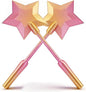 2 Pack 3D Printed Wand Tap to Pay, 2026 Upgrade Star Magic Fairy Pay Wand, Starlight Magic Wand Contactless Payment Card Holder, Suitable Scenarios for Card Payment, Easy Checkout