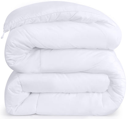 Utopia Bedding Steppbetten Queen-Größe, Ganzjahres-Bettdeckeneinlage, Daunenalternative Box-gesteppte Bettdecke mit Ecklaschen, Maschinenwaschbar (Weiß)