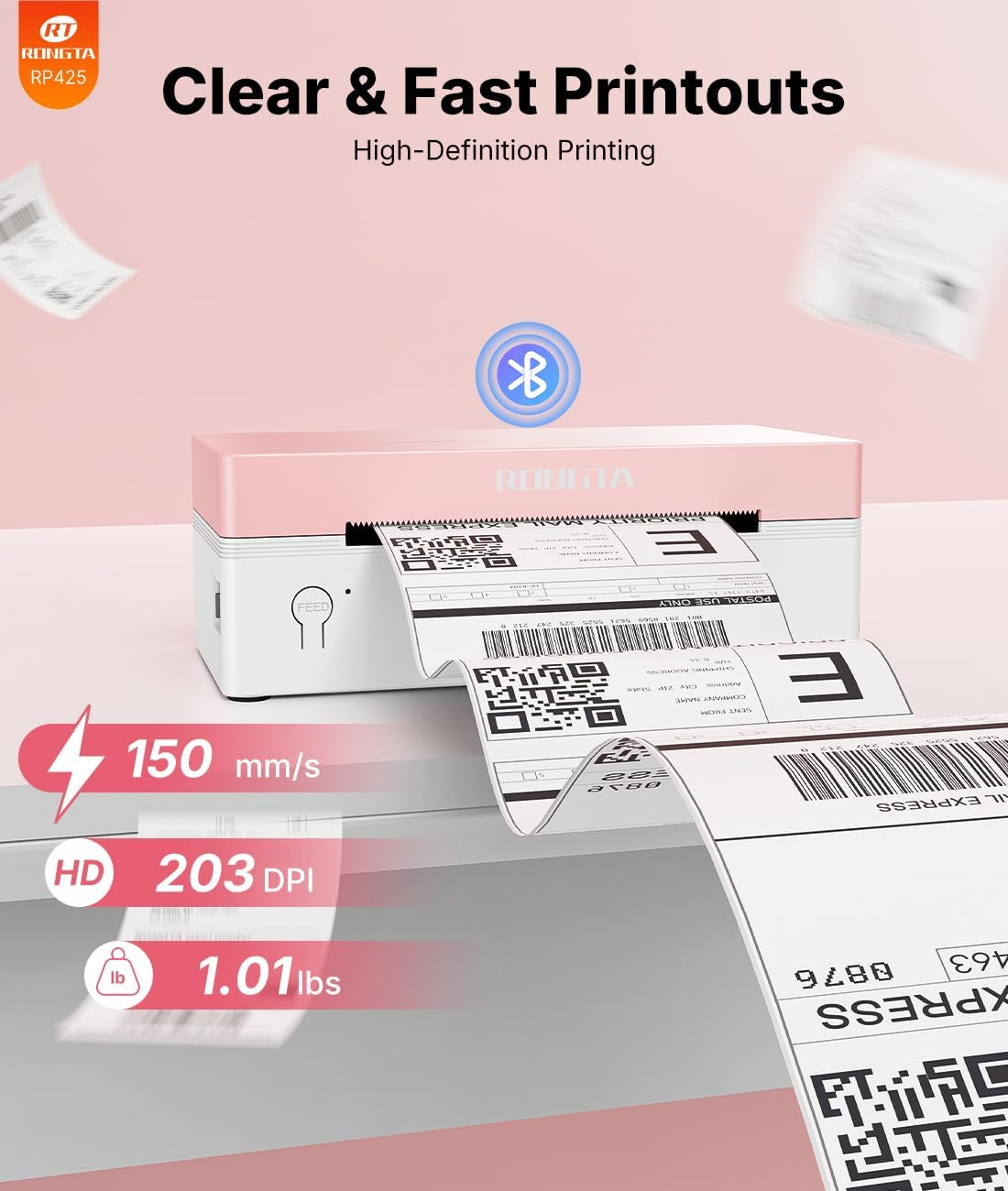 Rongta 4x6 Bluetooth Thermal Label Printer