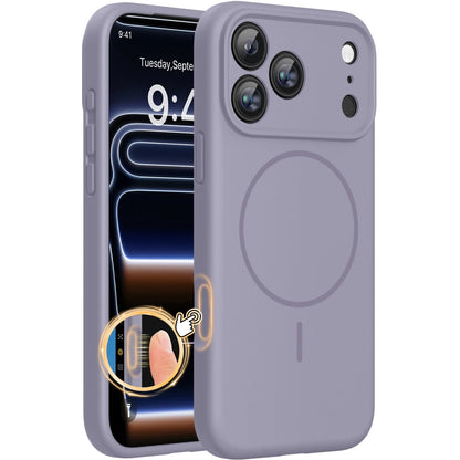 Miracase Magnetic for iPhone 17 Pro Case, Compatible with MagSafe, Integrated Silicone Camera Control Cover, 3.0mm Thicken Shockproof Drop Protection Phone Case for 17 Pro,Dark Blue