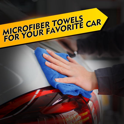 HOMEXCEL Mikrofasertuch 12er-Pack, 31,75 x 31,75 cm Mikrofasertücher für Autos, ultra-saugfähiges Autowaschtuch, fusselfreie, streifenfreie Reinigungstücher für Auto, Küche und Fenster (Grau)