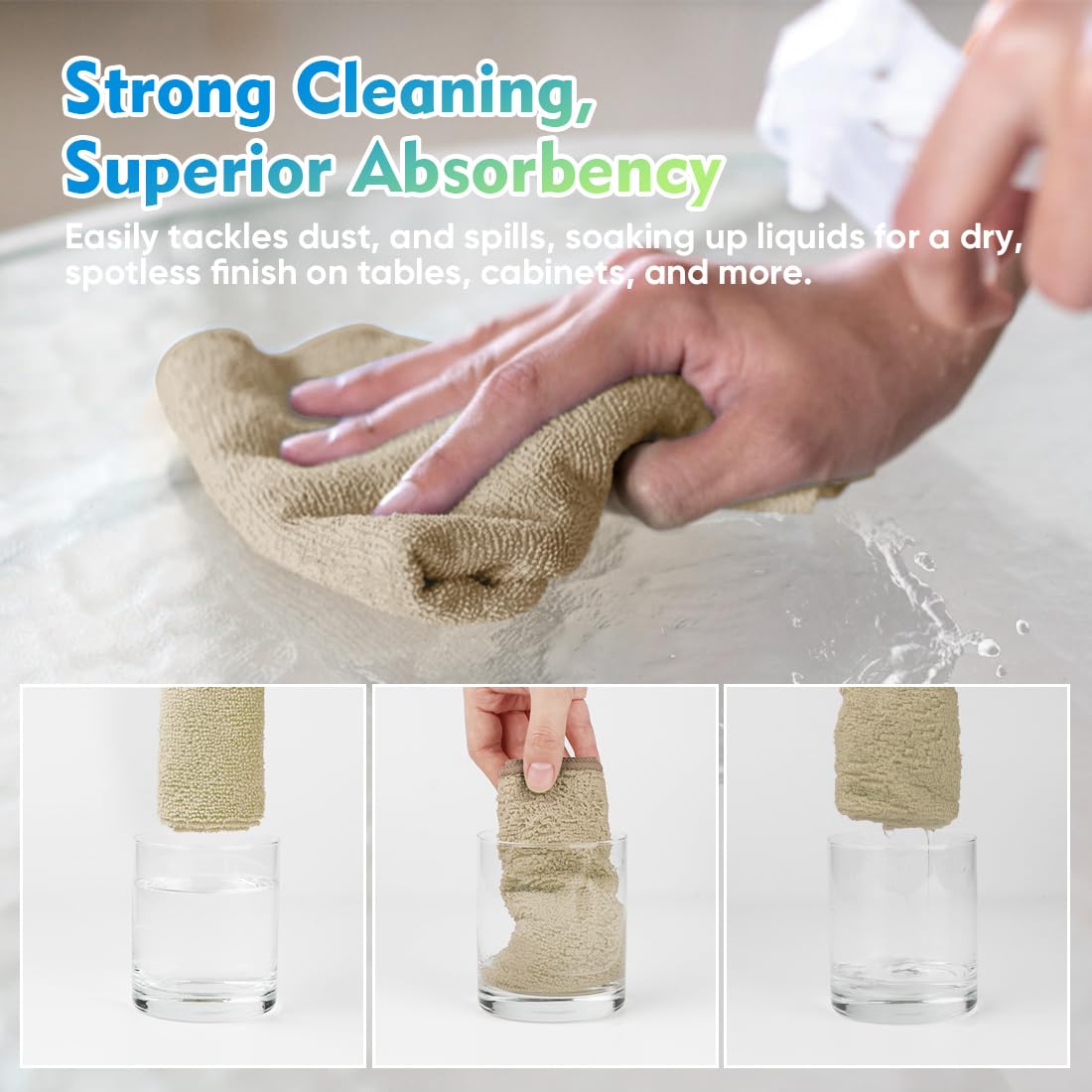 HOMEXCEL Microfiber Cleaning Cloth 12 Pack, 12.5 x 12.5 inch Microfiber Towels for Cars, Ultra Absorbent Car Washing Cloth, Lint Free Streak Free Cleaning Rags for Car, Kitchen, and Window (Grey)