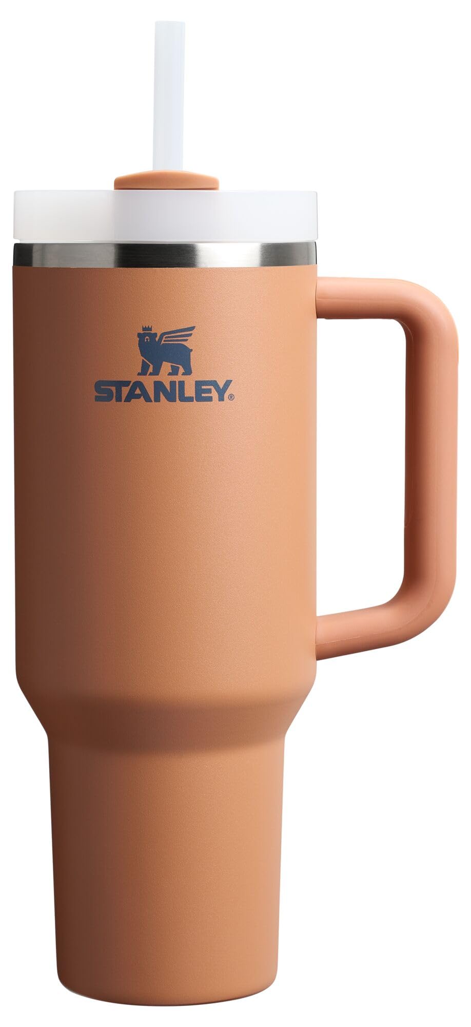 Stanley Quencher H2.0 Tumbler with Handle and Straw 40 oz | Flowstate 3-Position Lid | Cup Holder Compatible for Travel | Insulated Stainless Steel Cup | BPA-Free | Almond Rose