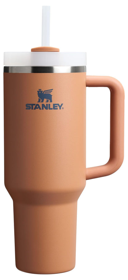 Stanley Quencher H2.0 Tumbler with Handle and Straw 40 oz | Flowstate 3-Position Lid | Cup Holder Compatible for Travel | Insulated Stainless Steel Cup | BPA-Free | Almond Rose