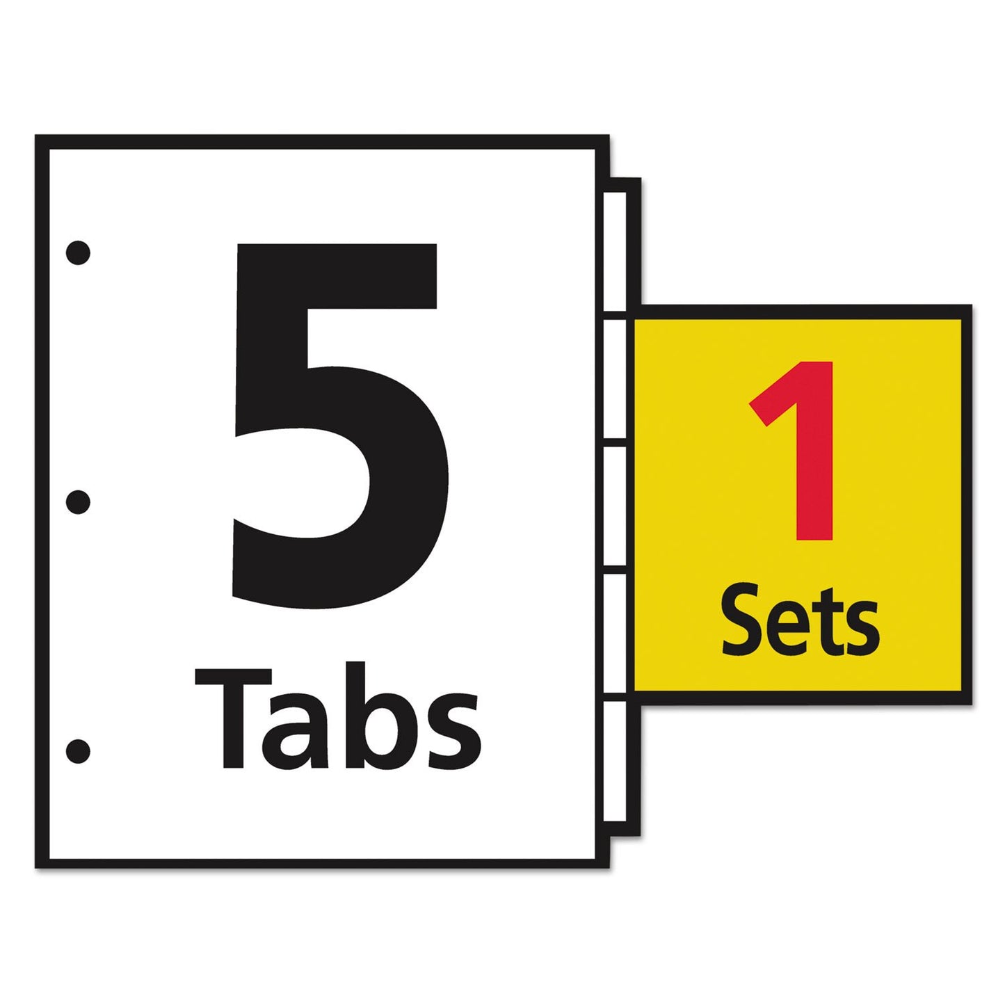 Avery 8 Tab Dividers for 3 Ring Binder, Easy Print & Apply Clear Label Strip, Index Maker Customizable Multicolor Tabs, 25 Sets (11424)