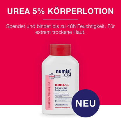 numis med Body Lotion with 5% Urea – Skin Soothing Body Lotion for Extremely Dry, Itch-prone Skin – Vegan Skin Care without Silicone, Parabens & Mineral Oil – Lotion (1 x 300 ml)