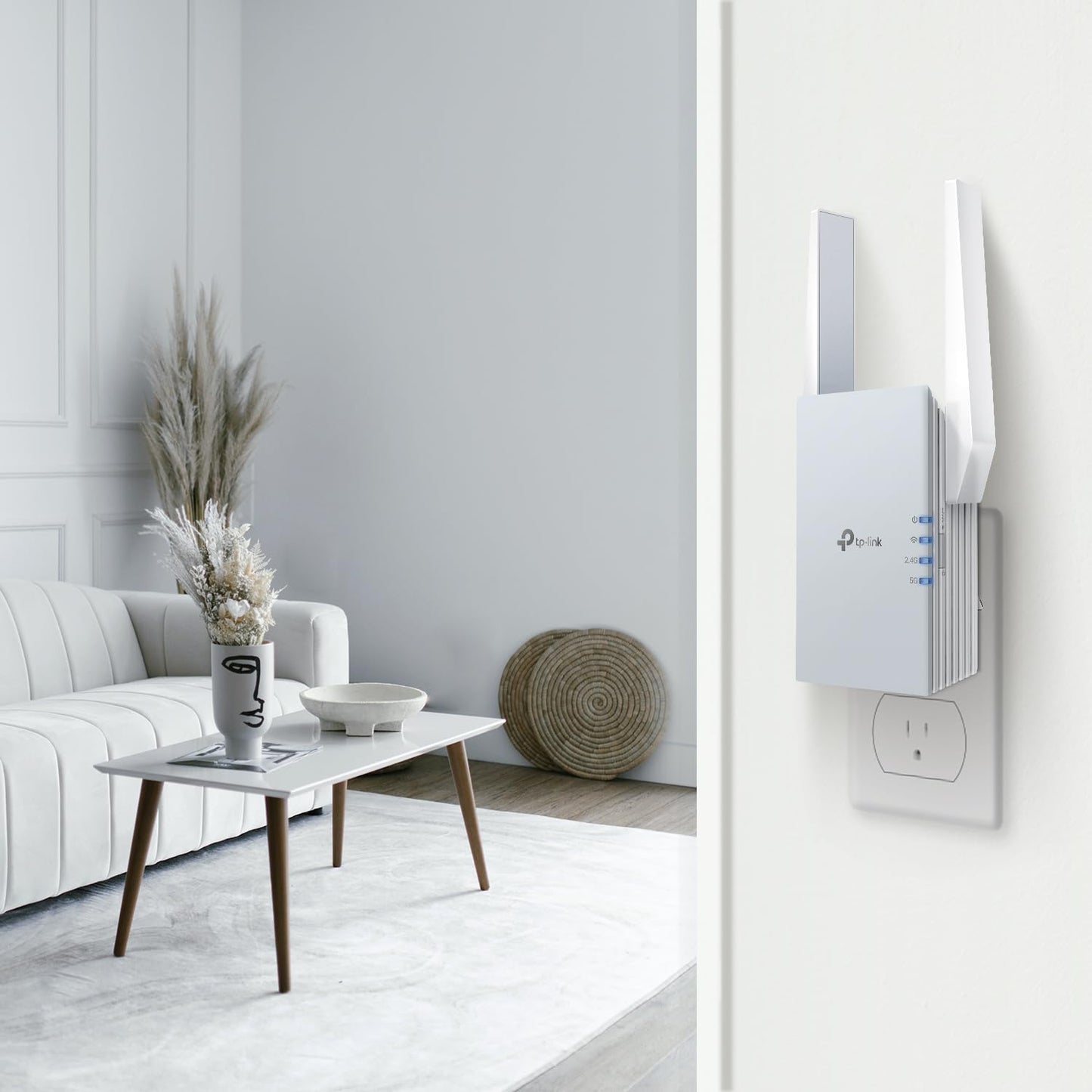 TP-Link AC1200 WiFi Extender - 1.2Gbps Home Signal Booster, Dual Band 5GHz/2.4GHz, Up to 1600 Sq.ft and 32 Devices, EasyMesh Compatible, One Ethernet Port (RE315)