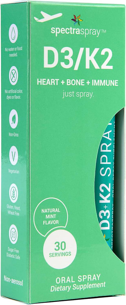 Spectraspray Ultimate Sleep & Daily Wellness Pack – Melatonin-Free Sleep Aid & Vitamin D3 + K2 for Immune & Bone Support