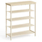 VASAGLE Shoe Rack, 4-Tier Shoe Storage Organizer for Entryway and Closet, Holds 9-12 Pairs of Shoes, 3 Fabric Shelves, Steel Frame, Industrial, Rustic Brown and Black ULBS035B01