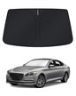 KUST Windshield Sun Shade for 2017-2026 Tesla Model Y/Model 3 Sunshade Accessories (Fit 2025-2026 Model Y Juniper / 2024 Model 3 Highland) Upgraded Foldable Sunshade, Blocks UV Rays Keep Car Cool