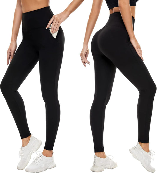 FULLSOFT 4 Pack Leggings for Women-No See-Through High Waisted Tummy Control Yoga Pants
