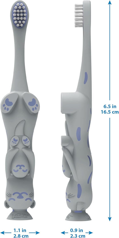 Dr.-Brown's-Trainingszahnbürste-für-Babys-und-Kleinkinder,-weich-für-die-ersten-Zähne,-Giraffe,-BPA-frei,-0-3-Jahre