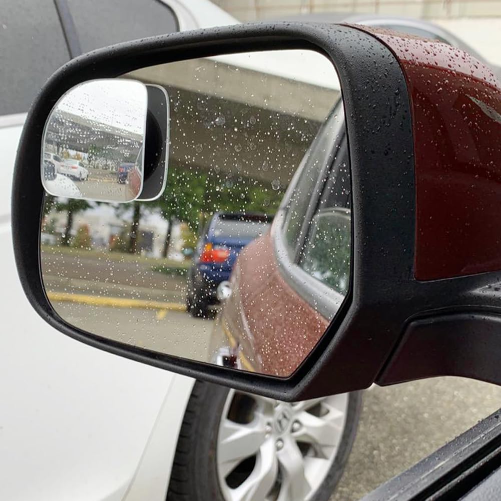 Ampper Blind Spot Mirror, 2" Round HD Glass Frameless Convex Rear View Mirror, Pack of 2