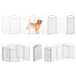 SNUOWU 4 Panels Full Matel Freestanding Dog Gates with Door, 96"Extra Wide 36"Tall Free Standing Dog Pet Gate for Indoor & Outdoor. Foldable Pet Fences for Doorways, House, Stairs, Porch, Deck, Yard