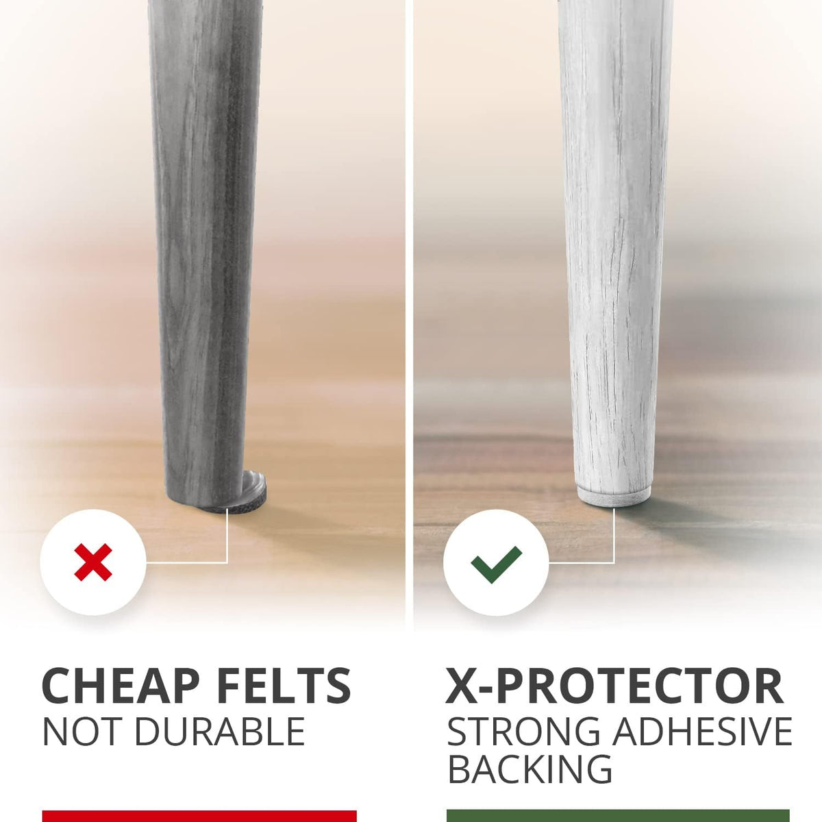 Felt Pads X-PROTECTOR - Giant 235 Pack Premium Furniture Pads. Huge Quantity Felt Furniture Pads Wood Floor Protectors for Furniture Feet – Best Hardwood Floor Protectors. Protect Your Wood Floors!