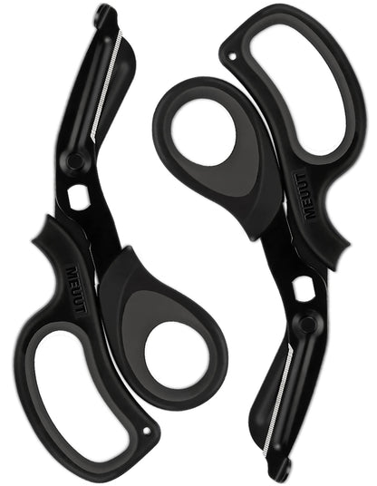 MEUUT 2 Pack Medical Scissors Trauma Shears for Left and Right Hand -Patented Bandage Scissors All Purpose with Non-Stick Blades, Surgical Grade Shears Stainless Steel EMT Scissors for Nurses EMT