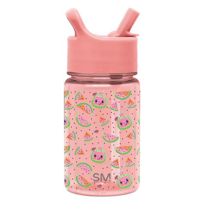 Simple Modern Peppa Pig Kids Tritan Plastic Summit Water Bottle | 12 oz BPA-Free Cup with Covered Leak Proof Straw Lid for Girls, Toddlers | Bubbles