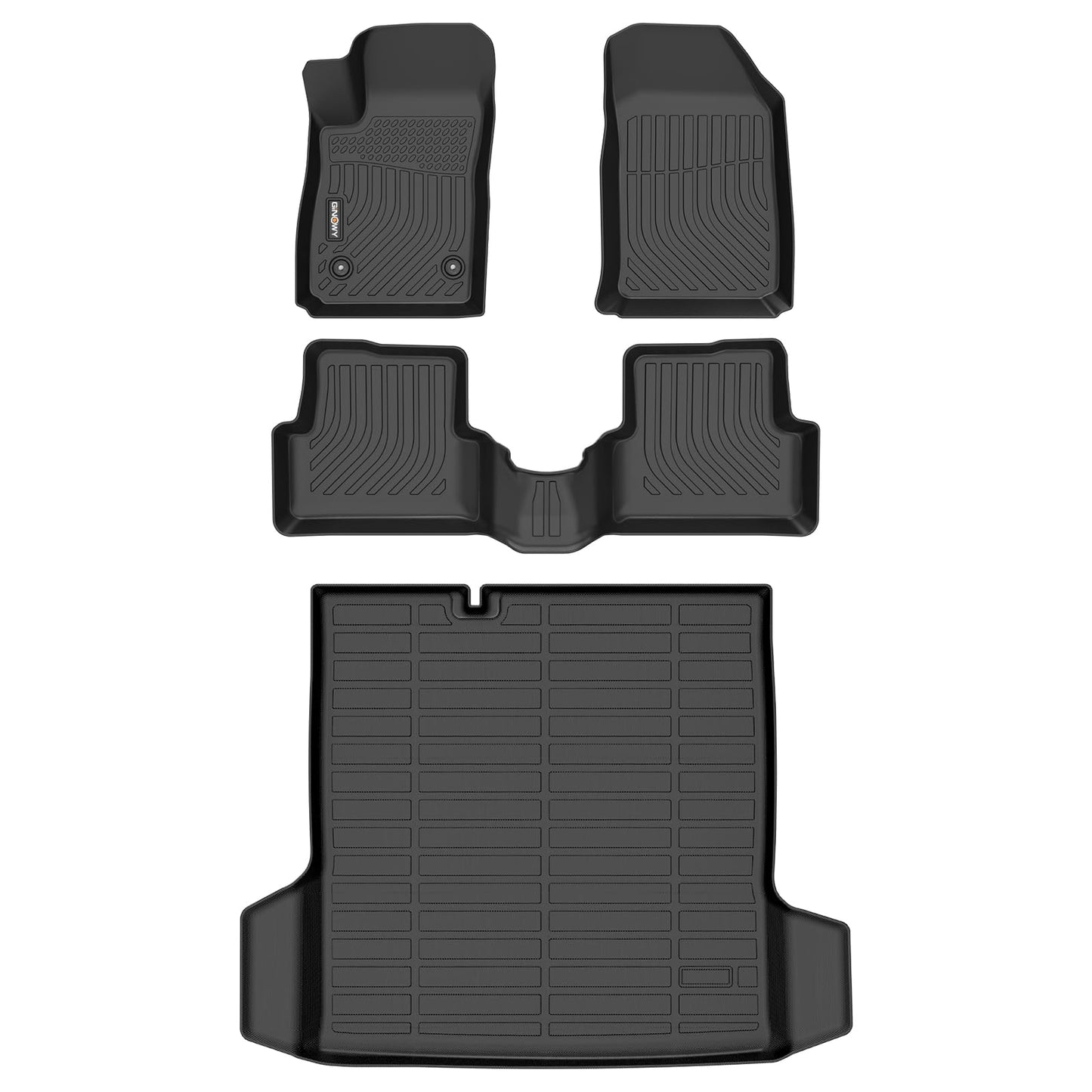 GINOWY-Floor Mats for Toyota 4Runner 1996-2002,1st+2nd Row,TPE All Weather Car Mats Custom Fit Rubber Floor Liners Car Accessories for Toyota 4Runner