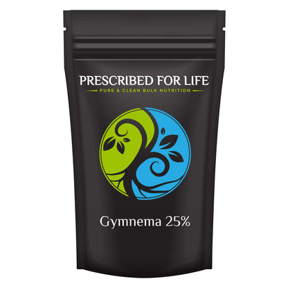 Prescribed For Life Gymnema 25% Gymnemic Acid Powder | Natural Gymnema Sylvestre Leaf Extract | Gluten Free, Vegan, Non-GMO, No Fillers | Weight Management Support (25 kg / 55 lb)