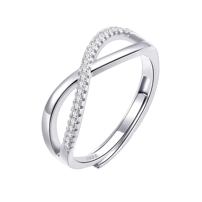 figure eight ring CZ