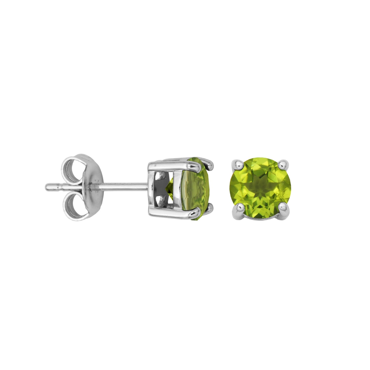 Amazon Essentials Sterling Silver Round Birthstone Stud Earrings