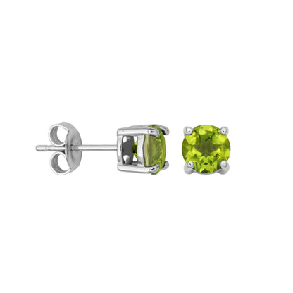 Amazon Essentials Sterling Silver Round Birthstone Stud Earrings