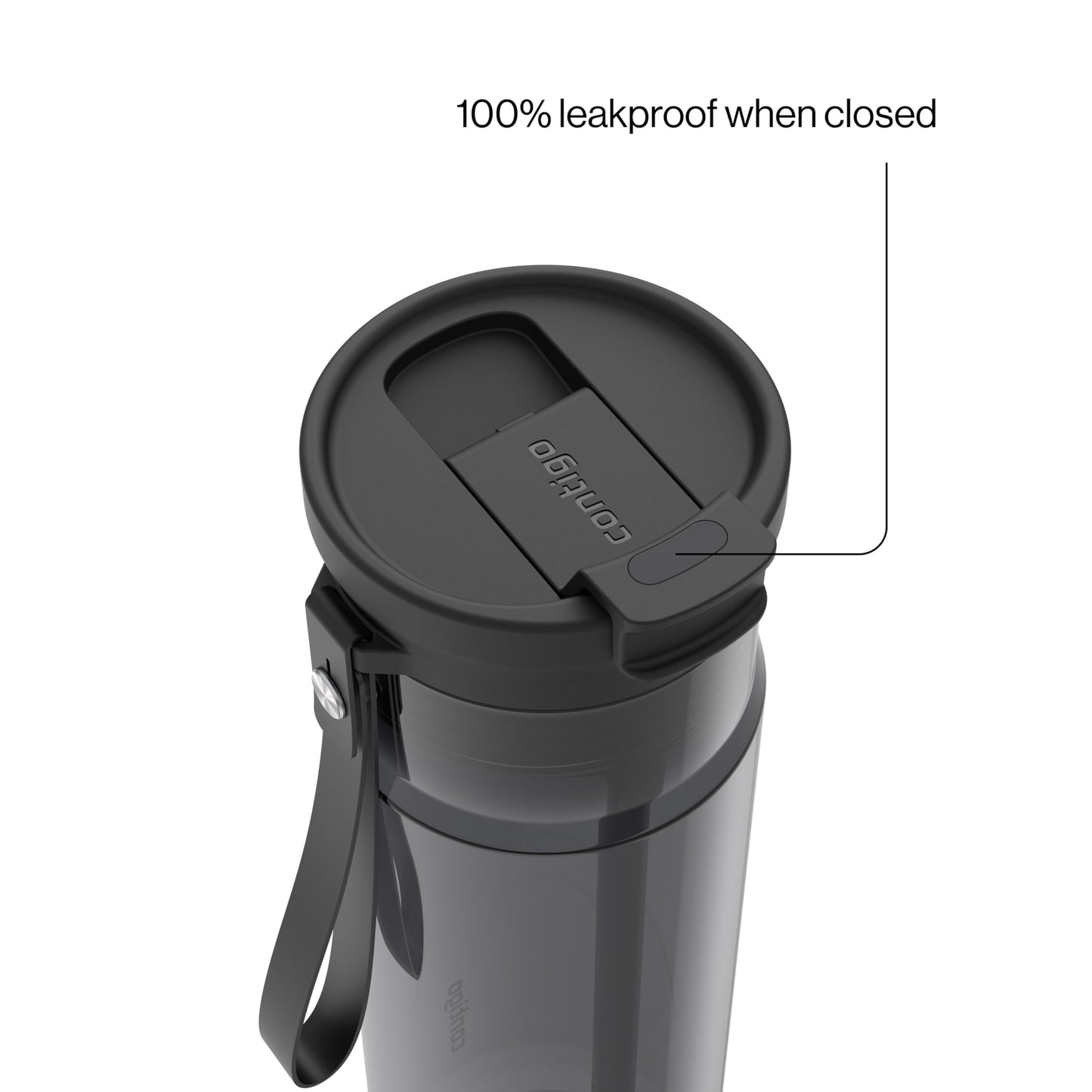 Contigo DualSip 24 oz Tritan Plastic Water Bottle with Carry Strap & 2-in-1 Leakproof Lid (Straw or Spout), BPA-Free, Dishwasher Safe