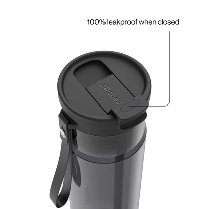 Contigo DualSip 24 oz Tritan Plastic Water Bottle with Carry Strap & 2-in-1 Leakproof Lid (Straw or Spout), BPA-Free, Dishwasher Safe
