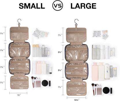BAGSMART Kulturbeutel Reise-Organizer mit Aufhängehaken, wasserdichte Make-up-Kosmetiktasche für Zubehör, Shampoo, Standardbehälter, Toilettenartikel