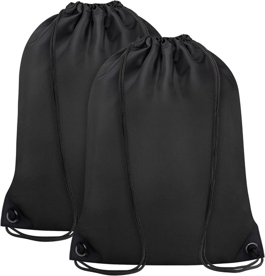 2PCS Drawstring Bags Bulk, String Backpack for Men Women, Cinch Bag Draw String Back Bag for Gym, Sports, Travel