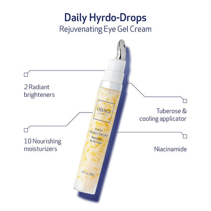 Obagi Medical Eyebrow Serum & Eye Cream Duo with Nu-Cil Eyebrow Serum & Daily Hydro Drops Eye Gel Cream – Boost Brow Growth & Reduce the Appearance of Dark Circles & Puffiness