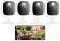 4MP Indoor Cameras for Home Security Outdoor, Home Security Camera System, 2.4g/5g Camera for House/Elder/Dog/Pet/Baby, Plug and Play, Support Card/Cloud (Not Included), 9.84ft Wire, 2PCS