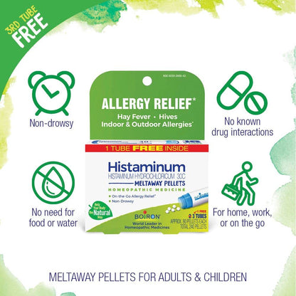 Boiron Histaminum Hydrochloricum 30C Homeopathic Medicine for Indoor or Outdoor Allergy Relief, Hay Fever, and Hives - (240 Pellets), (Pack of 6)