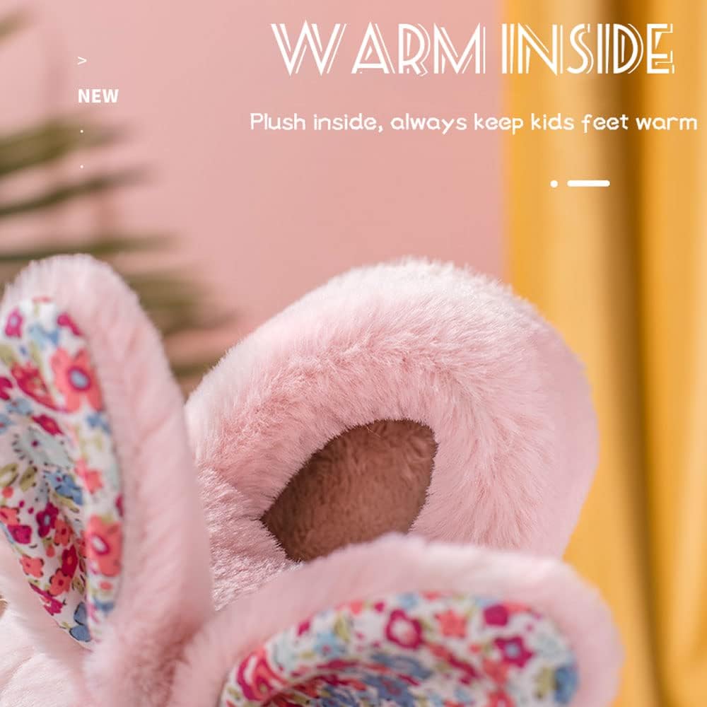 Kleinkind Hausschuhe Mädchen Jungen Winter Hausschuhe Kinder Warme Kaninchen Plüsch Pantoffeln Weiche Innenhausschuhe Für Mädchen Jungen