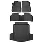 GINOWY-Floor Mats for Toyota 4Runner 1996-2002,1st+2nd Row,TPE All Weather Car Mats Custom Fit Rubber Floor Liners Car Accessories for Toyota 4Runner