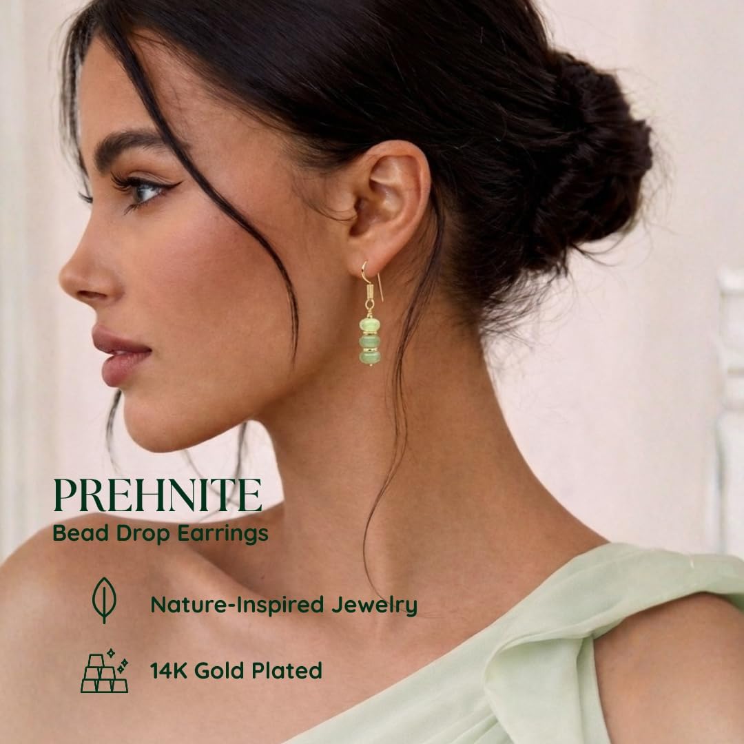 Gempires Green Dangle Earrings: A Boho Chic Statement Piece