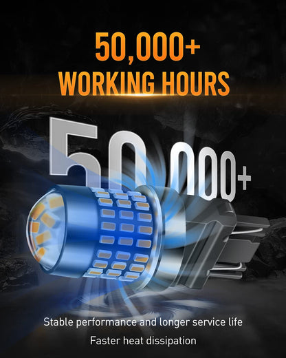 LUYED 3157 LED Bulbs Reverse Light Xenon White 1800 Lumens Super Bright 78 SMD 3056 3156 3057 4157 LED Bulbs,Used for Back Up Reverse Lights,Brake Lights,Tail Lights,Turn Signal Lights,Pack of 2