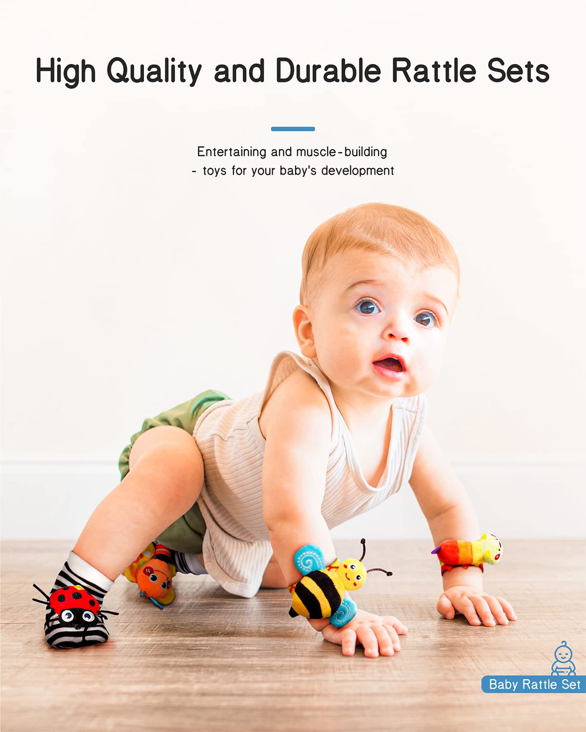 Infinno Baby Wrist Rattle Socks and Foot Finder Set: A Delightful Way to Stimulate Your Little One's Senses