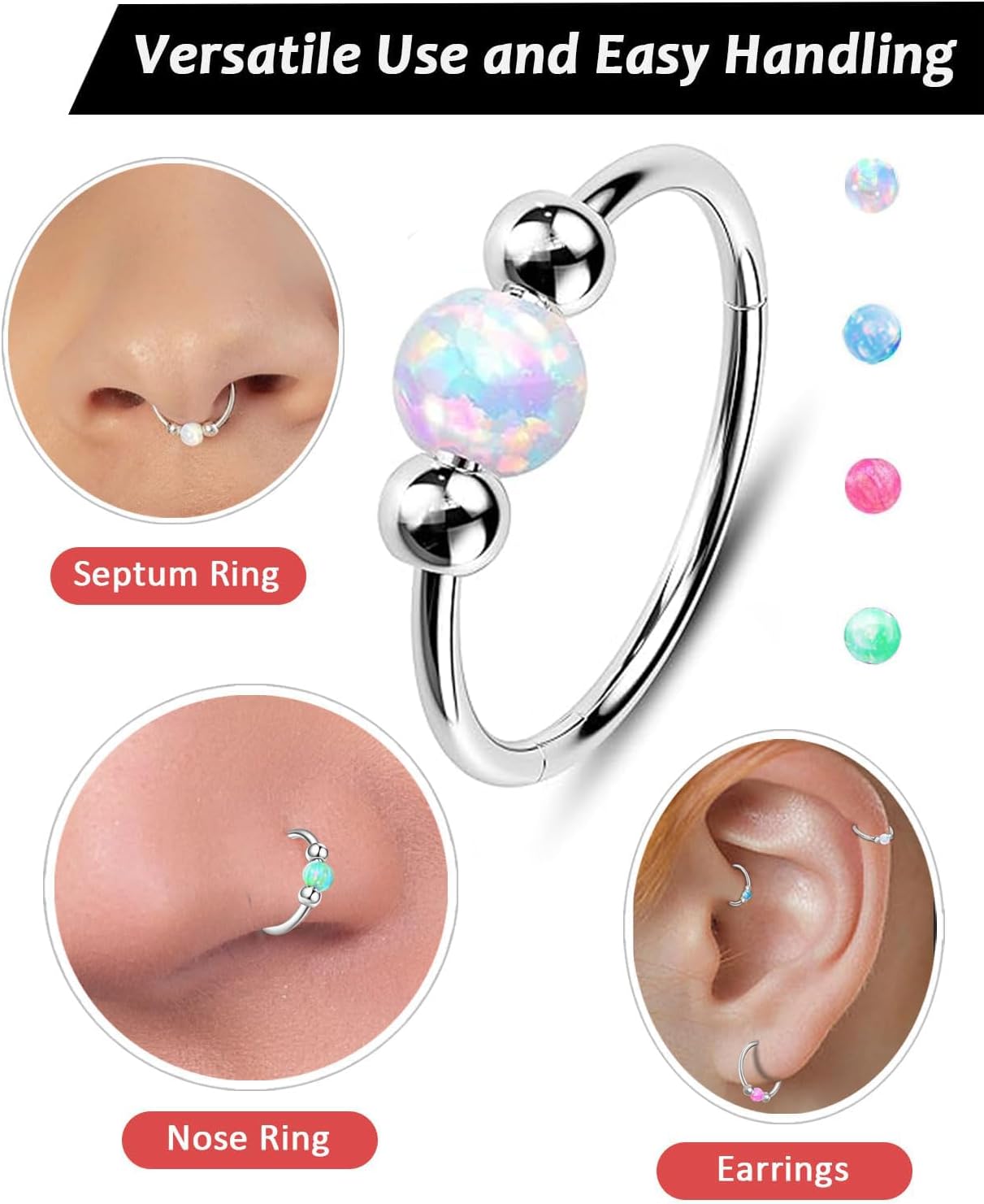 Minimalist Opal Earrings for Sensitive Ears