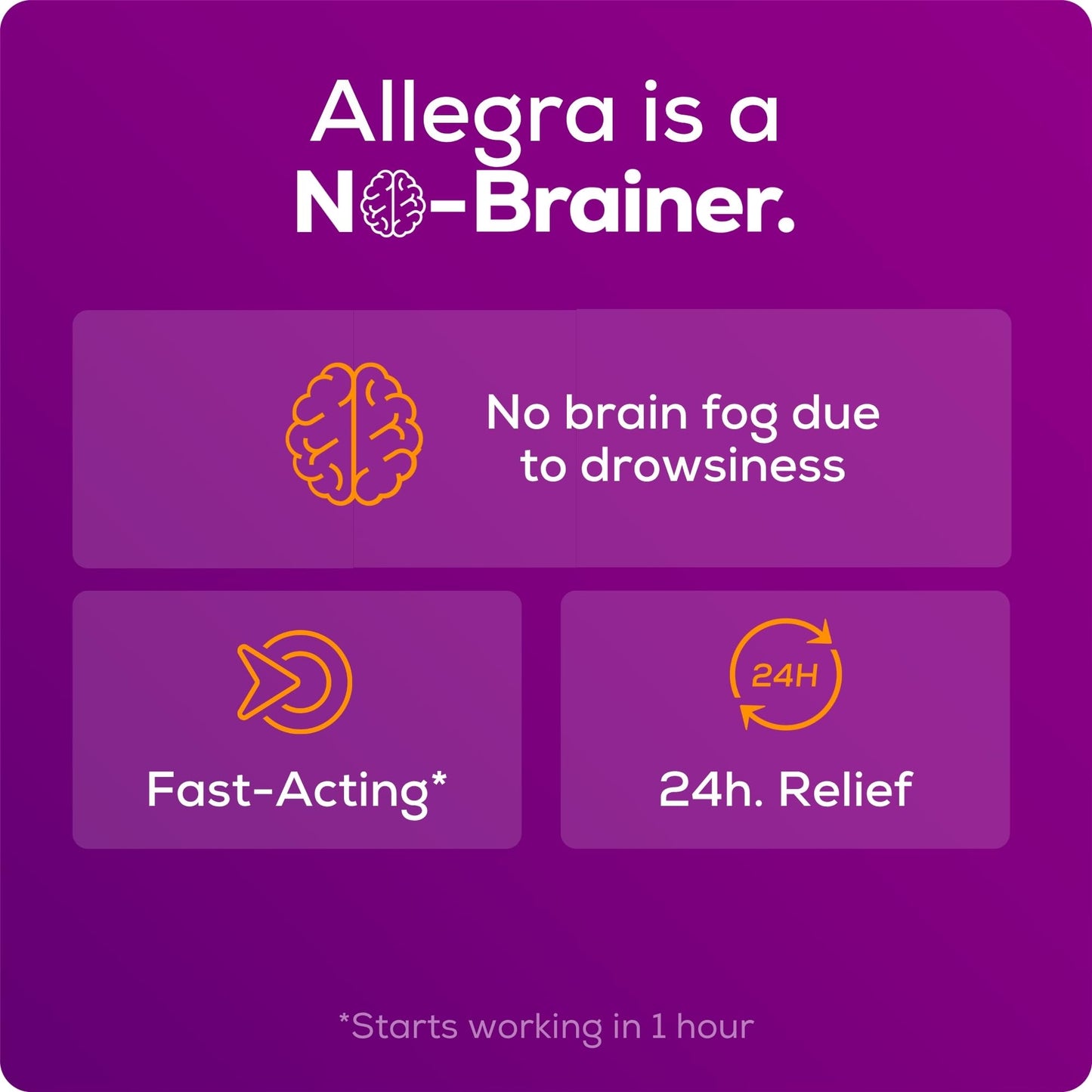 Allegra Adult 24-Hour Allergy Relief Tablets, Non-Drowsy Indoor and Outdoor Allergy Medicine, 180 mg Fexofenadine HCI Antihistamine Pill, 45-Count,(Pack of 2)