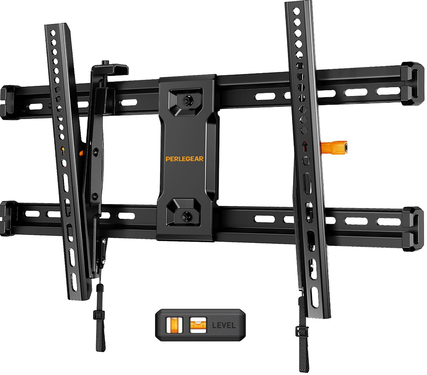 Perlegear Heavy Duty Fixed TV Wall Mount for 42"-115" TVs up to 225 lbs, Low Profile TV Mount Fits 16", 24", 32" Studs, One-Piece Bracket with Magnetic Pull Tabs, Max VESA 800x600mm