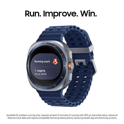 Samsung Galaxy Watch Ultra (2025) 47mm LTE Smartwatch, Titanium Casing, Advanced Sleep Coaching, Running Coach, Energy Score, Heart Rate Tracking, GPS, Titanium Silver [US Version, 2 Yr Warranty]