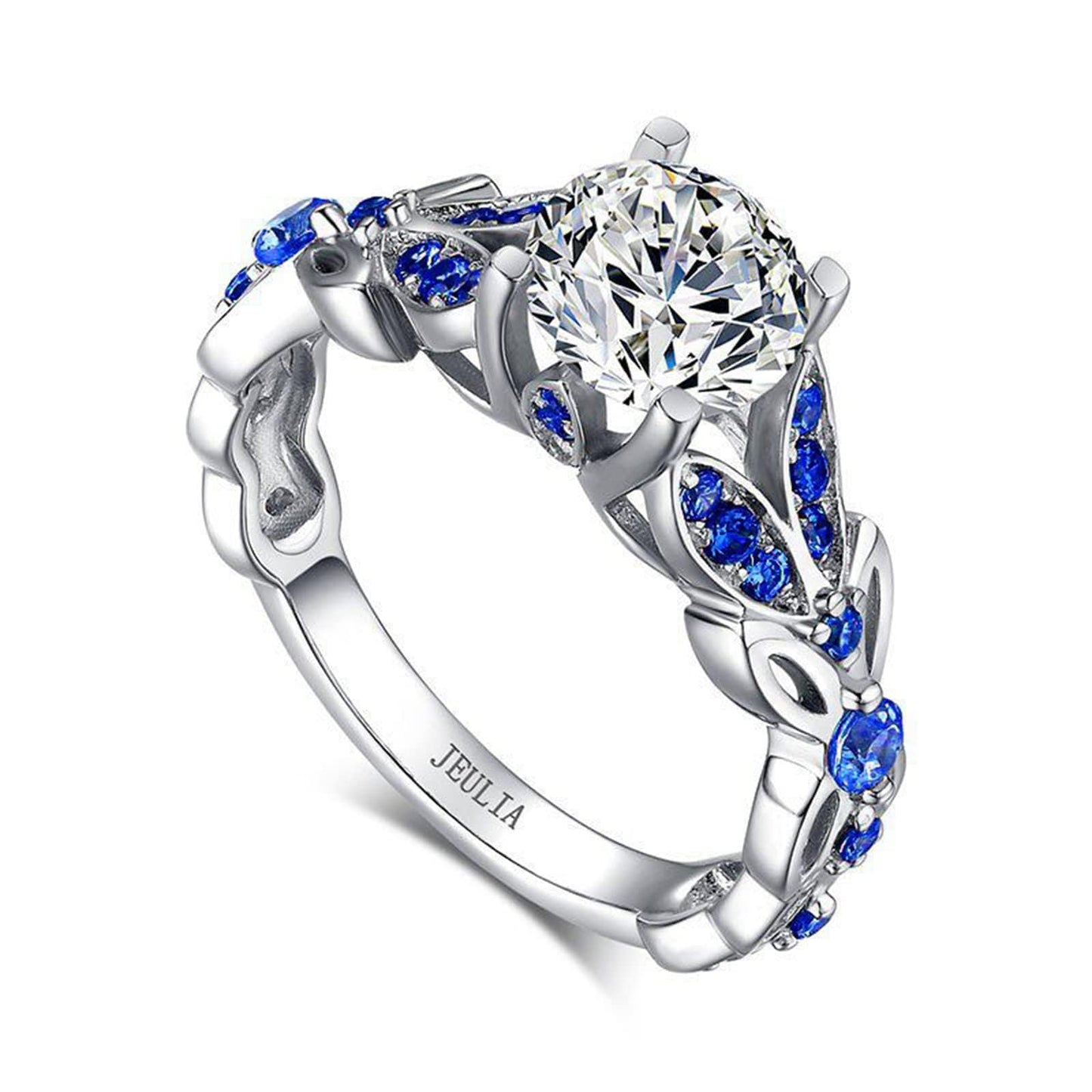 4.3 Carat Butterfly Ring 925 Sterling Silvers Crystal Ring Topaz Rings Bridal Rings Set for Women Wedding Engagement Promise With Jewelry Box