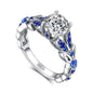 4.3 Carat Butterfly Ring 925 Sterling Silvers Crystal Ring Topaz Rings Bridal Rings Set for Women Wedding Engagement Promise With Jewelry Box