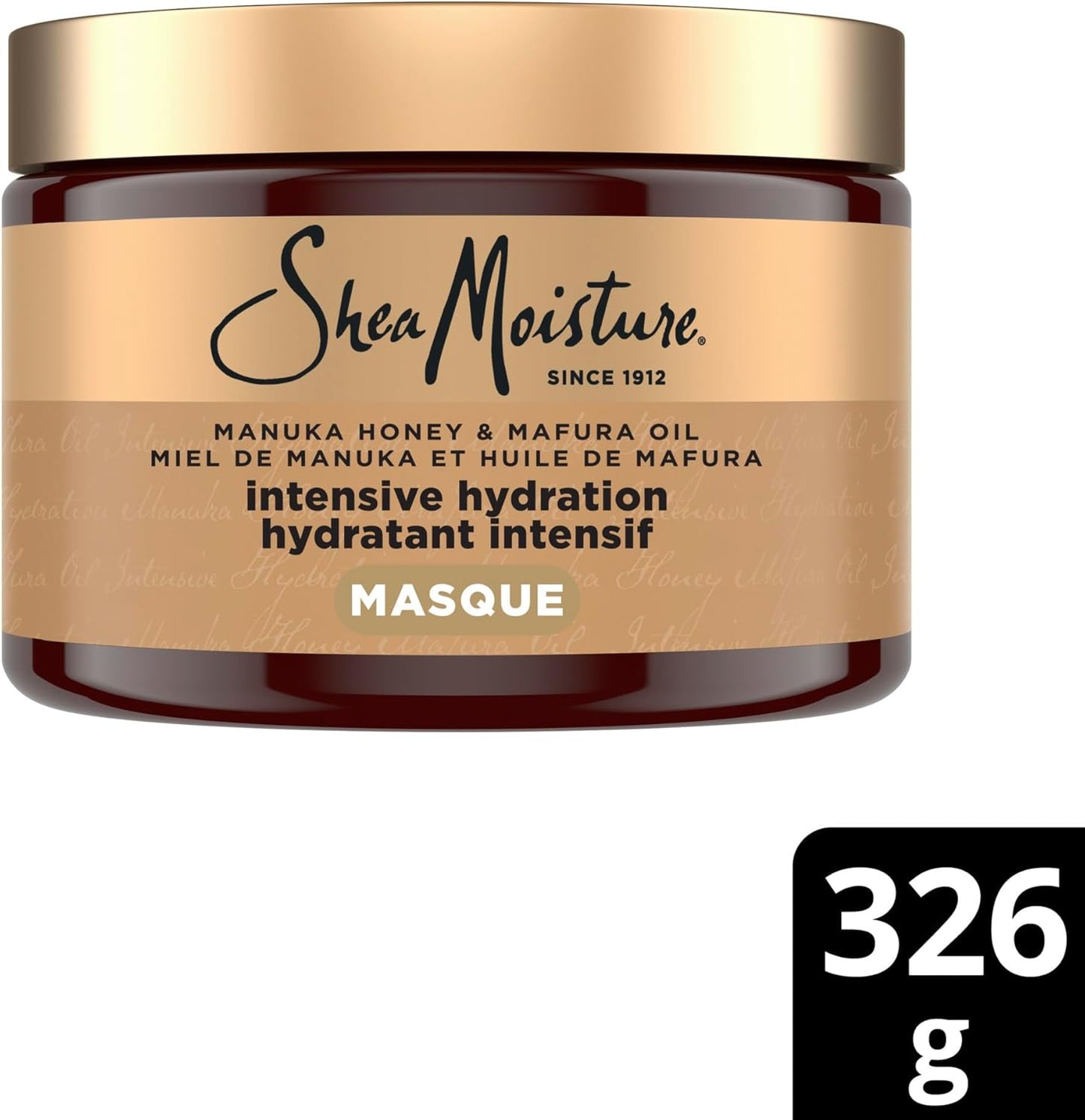 SheaMoisture Intensive Hydration Hair Masque Haarkur für trockenes, strapaziertes Haar Manuka-Honig & Mafura-Öl tiefenwirksame Pflegemaske mit Feigenextrakt 326 g