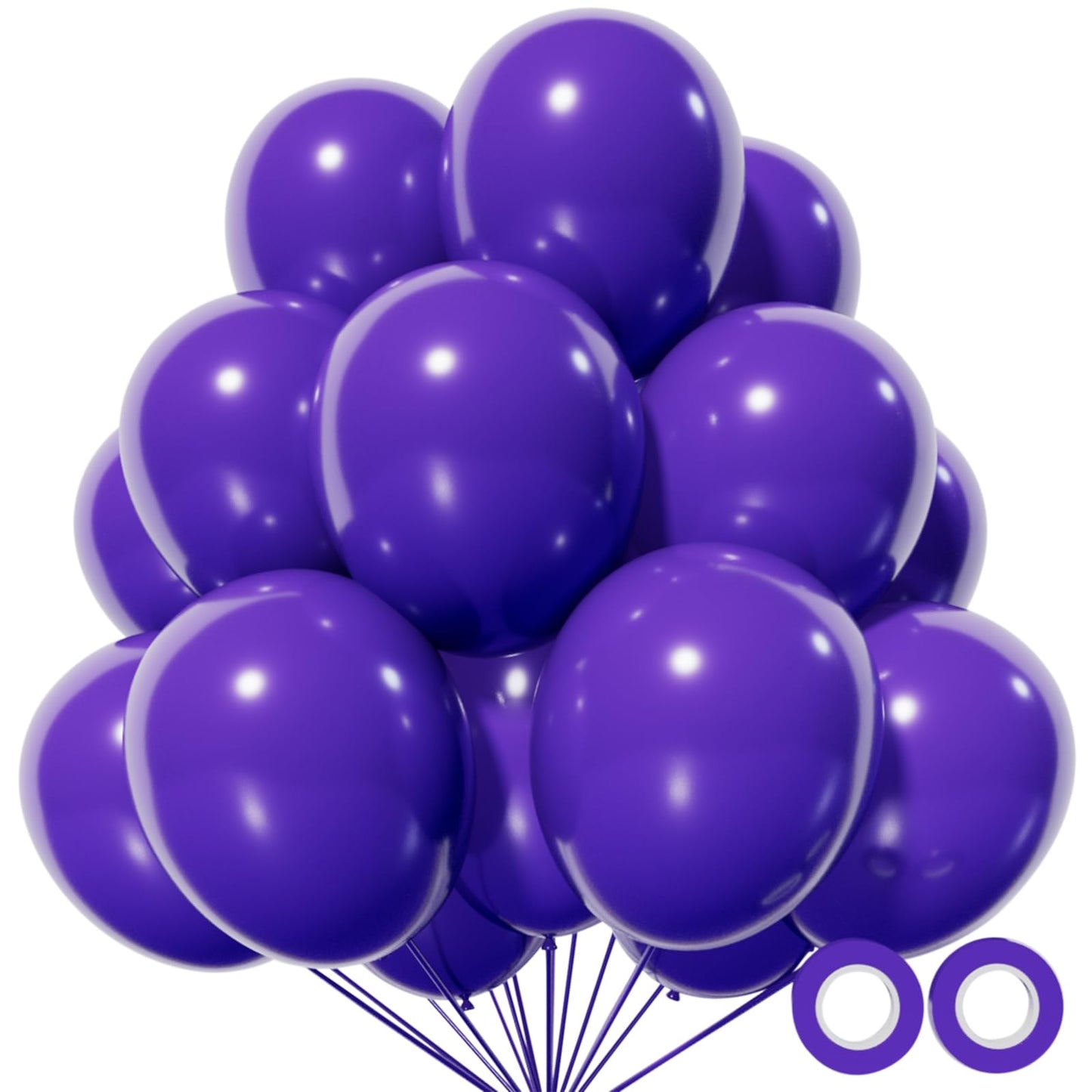 110pcs Black Balloon 12 inch, Black Latex Balloons for Birthday Party Baby Shower Wedding(with 2 Ribbons).